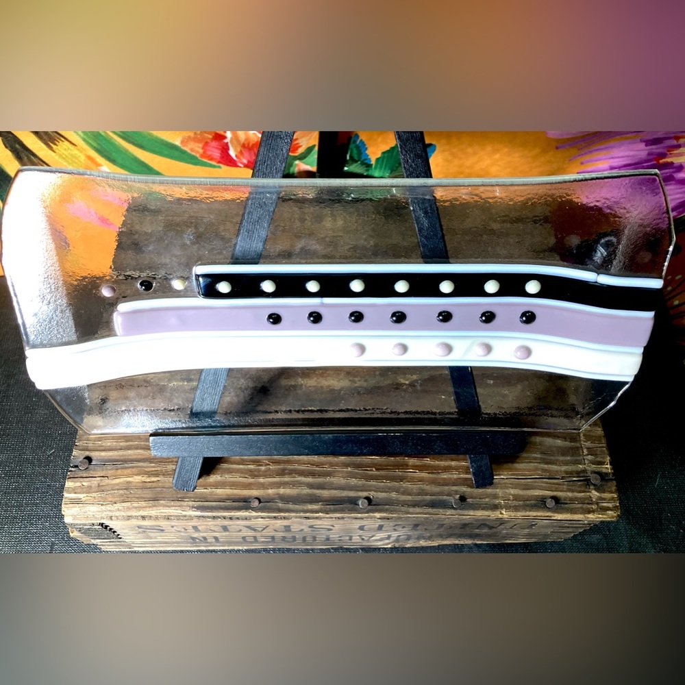 Artisan Fused Glass Sushi Tray Dish